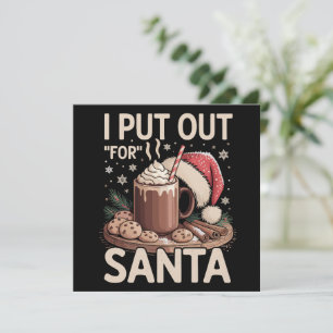 Christmas I Put Out For Santa Milk Cookies Funny  Holiday Card