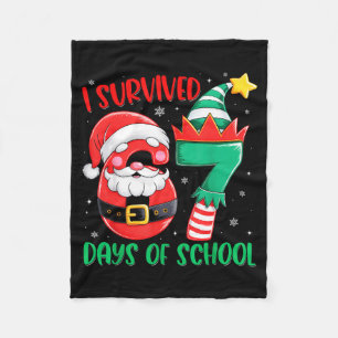 Christmas I Survived 67 Days Of School Funny Six S Fleece Blanket