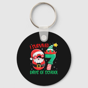 Christmas I Survived 67 Days Of School Funny Six S Key Ring