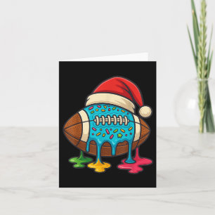 Christmas Ice Cream Drip Boys Football Player Amer Card