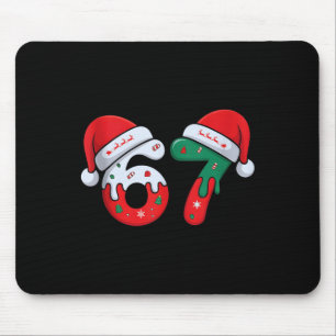 Christmas Ice Cream Drip Meme Slang Square Root 44 Mouse Pad