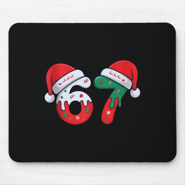 Christmas Ice Cream Drip Meme Slang Square Root 44 Mouse Pad (Front)