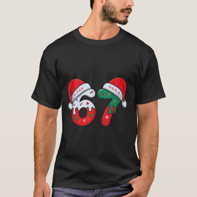 Christmas Ice Cream Drip Meme Slang Square Root 44 T-Shirt (Front)