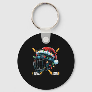 Christmas Ice Hockey Helmet Santa Xmas Men Boys Ki Key Ring