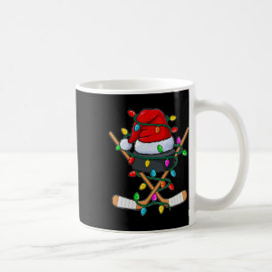 Christmas Ice Hockey Player Santa Hat Xmas Men Boy Coffee Mug