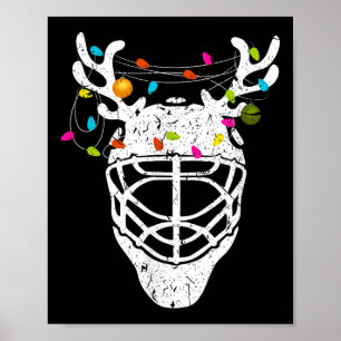 Christmas Ice Hockey Reindeer Xmas Boys Hockey  Poster
