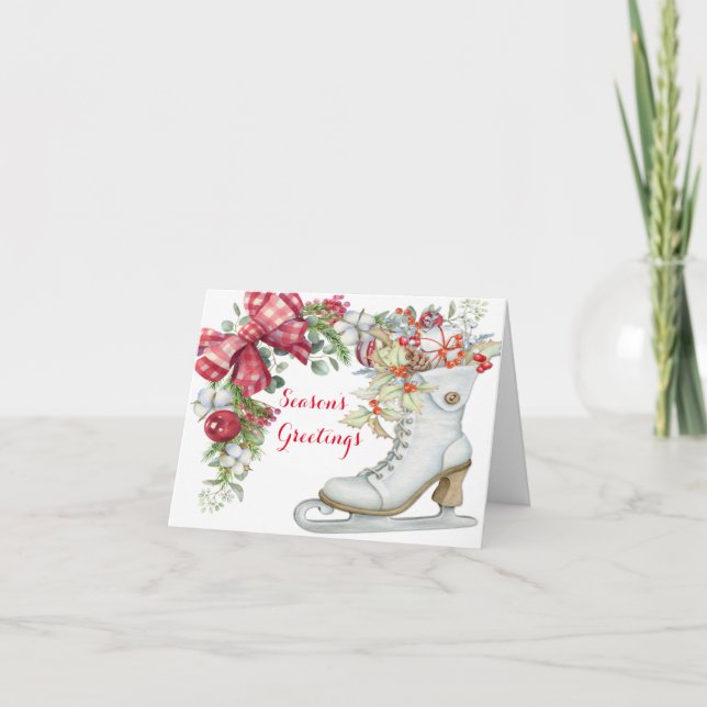 Christmas Ice Skate Holiday Card (Front)