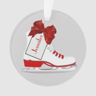 Christmas Ice Skates Round Acrylic Ornament