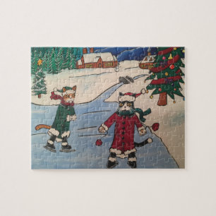 Christmas Ice Skating Jigsaw Puzzle