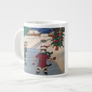 Christmas Ice Skating Large Coffee Mug