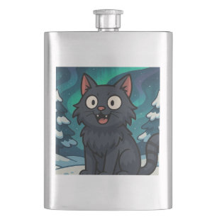 Christmas Icelandic Yule Cat  Hip Flask
