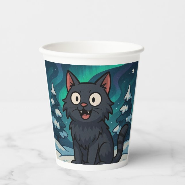 Christmas Icelandic Yule Cat  Paper Cups (Front)