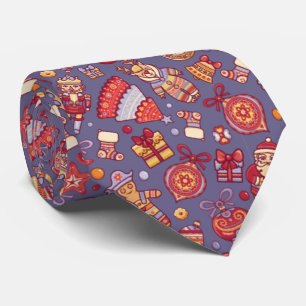 Christmas Icons Design Featuring Nutcracker Santa Tie
