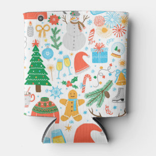 Christmas Icons: New Year Vintage Can Cooler