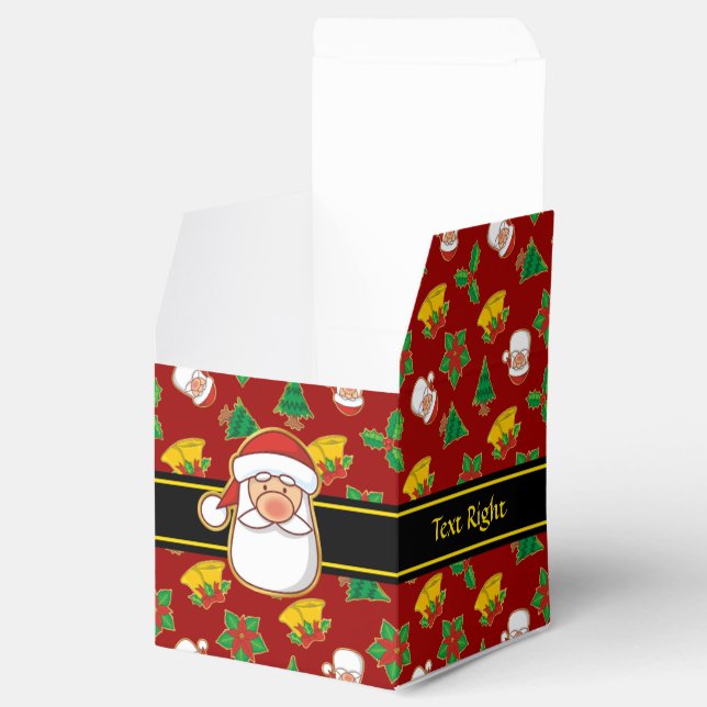 Christmas Icons Pattern Favour Box (Opened)