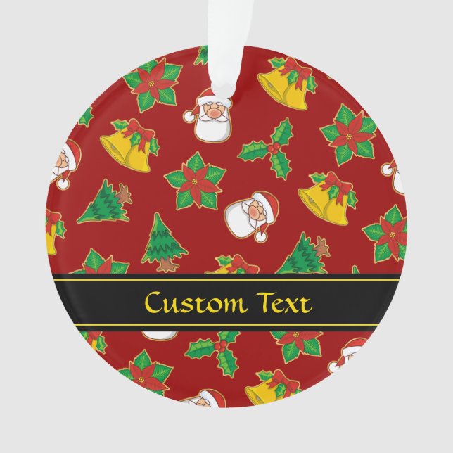 Christmas Icons Pattern Ornament (Front)