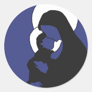 Christmas Icons Sticker - Mary and Baby Jesus