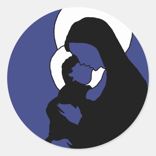 Christmas Icons Sticker - Mary and Baby Jesus (Front)