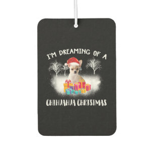 christmas idea chihuahua dog lover family car air freshener