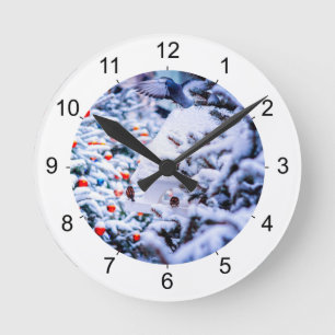 Christmas Idyll customisable Round Clock