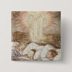 Christmas illustrations 15 cm square badge