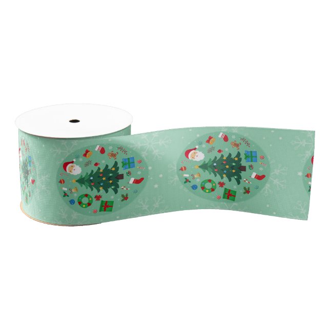 Christmas Illustrations Holiday Grosgrain Ribbon (Spool)