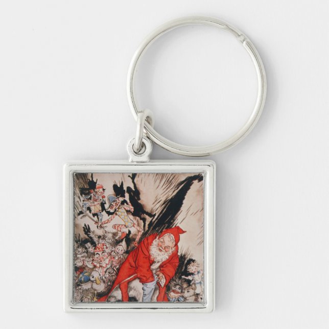 Christmas illustrations key ring (Front)