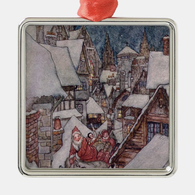 Christmas illustrations metal tree decoration (Front)