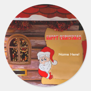 Christmas image for Round-Sticker-Glossy Classic Round Sticker