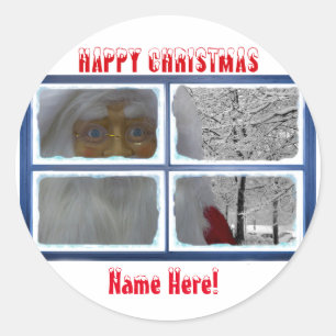 Christmas image for Round-Sticker-Glossy Classic Round Sticker