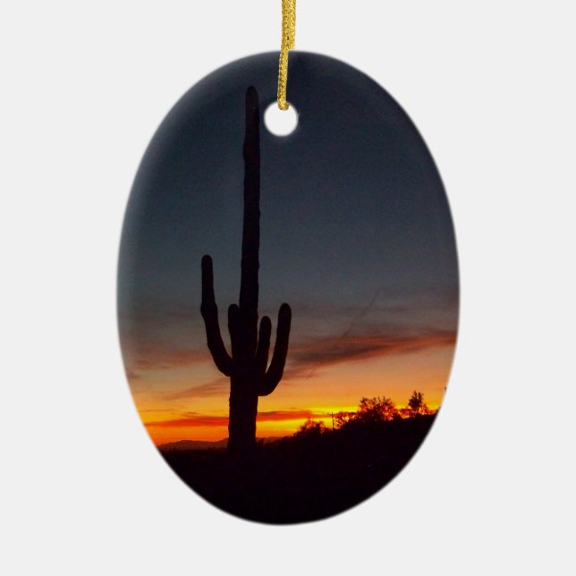 Christmas in Arizona Ceramic Ornament (Front)