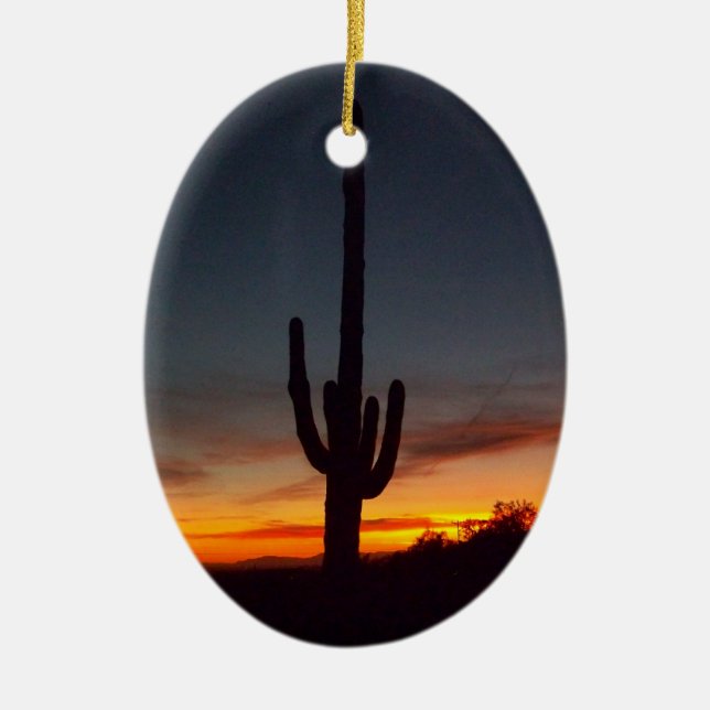Christmas in Arizona Ceramic Tree Decoration (Front)