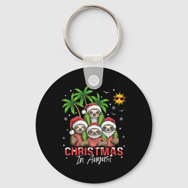 Christmas In August Key Ring (Front)