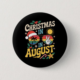 Christmas In August Summer Lover Men Women Kids Ch 6 Cm Round Badge