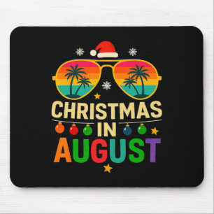Christmas In August Summer Vacation Christmas Mouse Pad