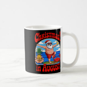 Christmas In August Summer Vacation Funny Santa Me Coffee Mug