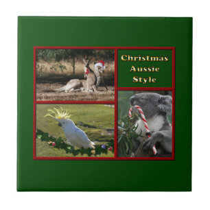 Christmas in Australia Ceramic Tile