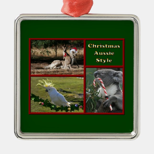 Christmas in Australia Metal Tree Decoration (Front)