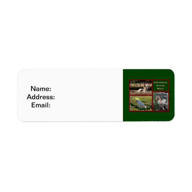 Christmas in Australia Return Address Label (Front)