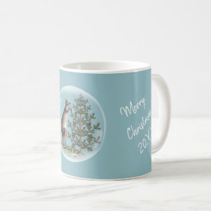 Christmas in Australia with snow and a kangaroo Coffee Mug