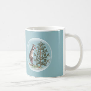 Christmas in Australia with snow and a kangaroo Coffee Mug