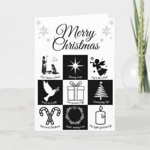 Christmas in Black and White Holiday Card