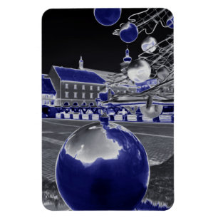 Christmas in blue magnet