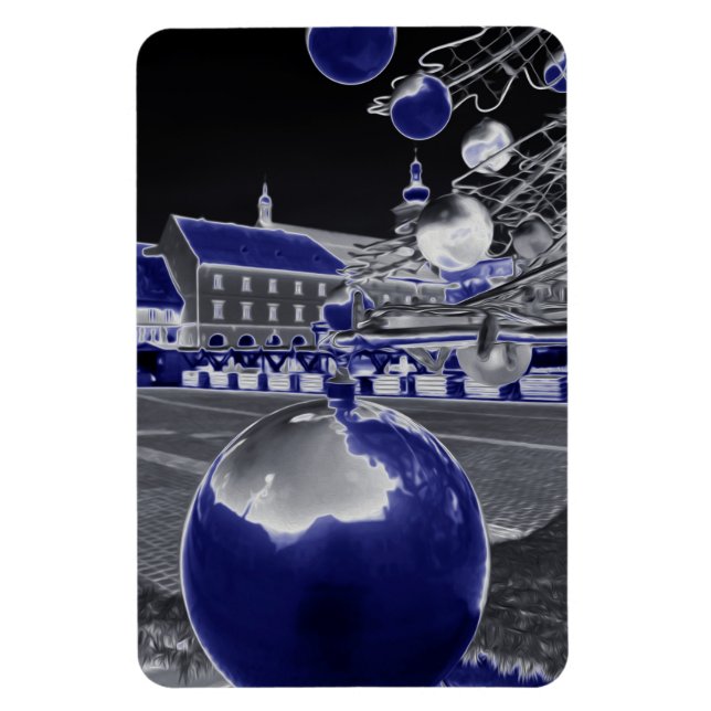Christmas in blue magnet (Vertical)