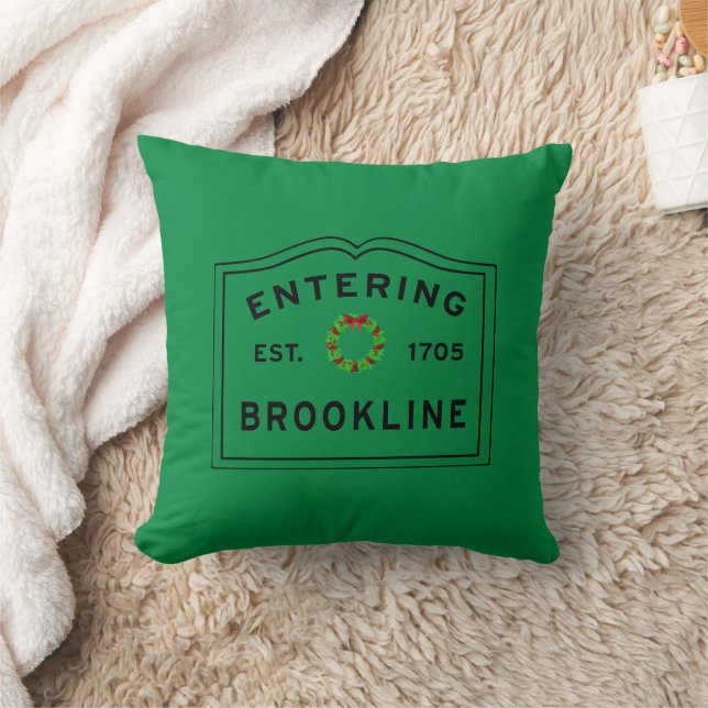Christmas in Brookline, MA Cushion (Blanket)