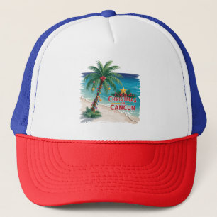 Christmas in Cancun   Tropical Holiday Vacation Be Trucker Hat
