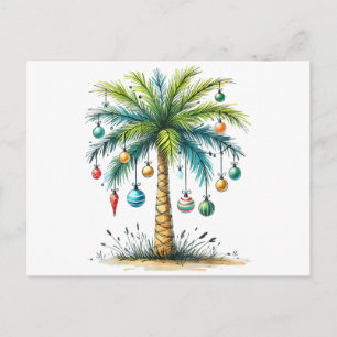 Christmas In December Tropical Christmas Beach Pal Holiday Postcard