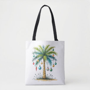 Christmas In December Tropical Christmas Beach Pal Tote Bag
