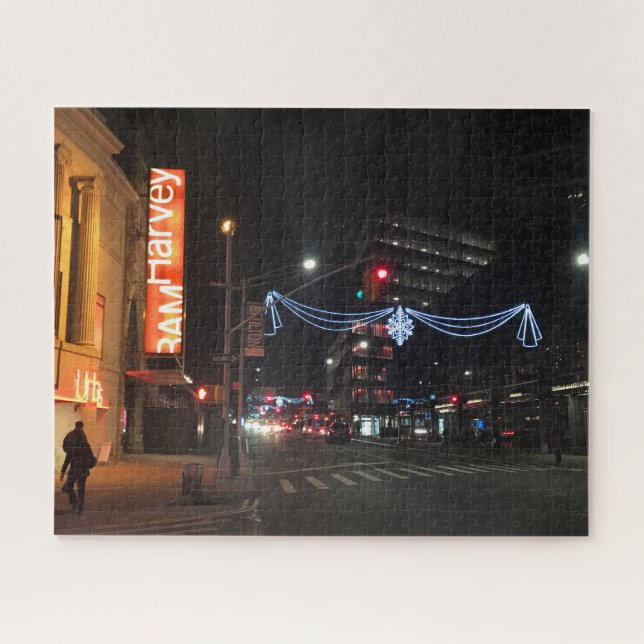 Christmas in Downtown Brooklyn New York Photograph Jigsaw Puzzle (Horizontal)