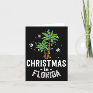 Christmas In Florida Deck The Palm Trees Family Va Card